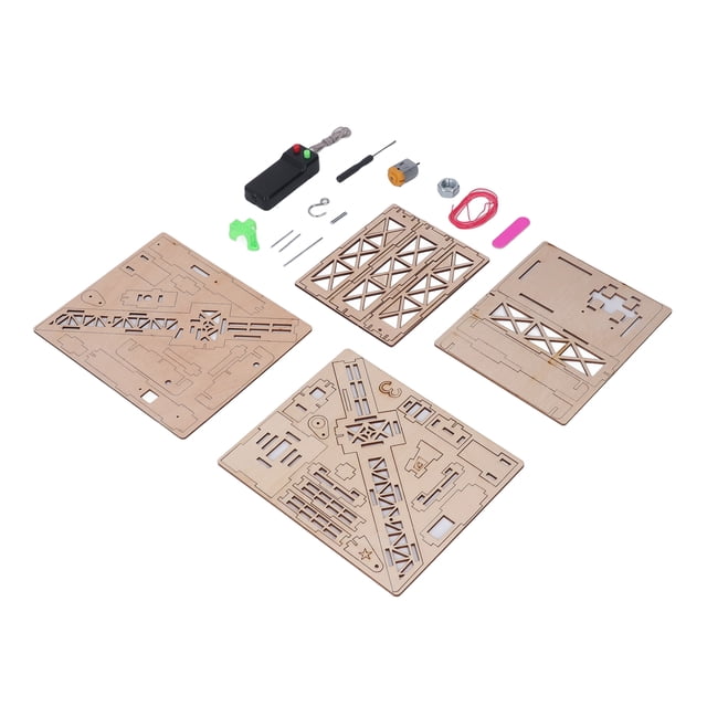 MODOLO DE ENSAMBLAJE DE LA GRÚA, Control remoto Educate 3d Mejora la Capacidad Práctica Modelo de Grúa de Madera para El BricolAJE