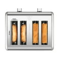 thumbnail image 2 of CUSIMAX 4-Slice Toaster,Wide Slots Toaster,Ultra-Clear LED, Dual Controls with 6 Shades, Cancel/Bagel/Defrost, Removable Trays, Stainless Steel, 2 of 7