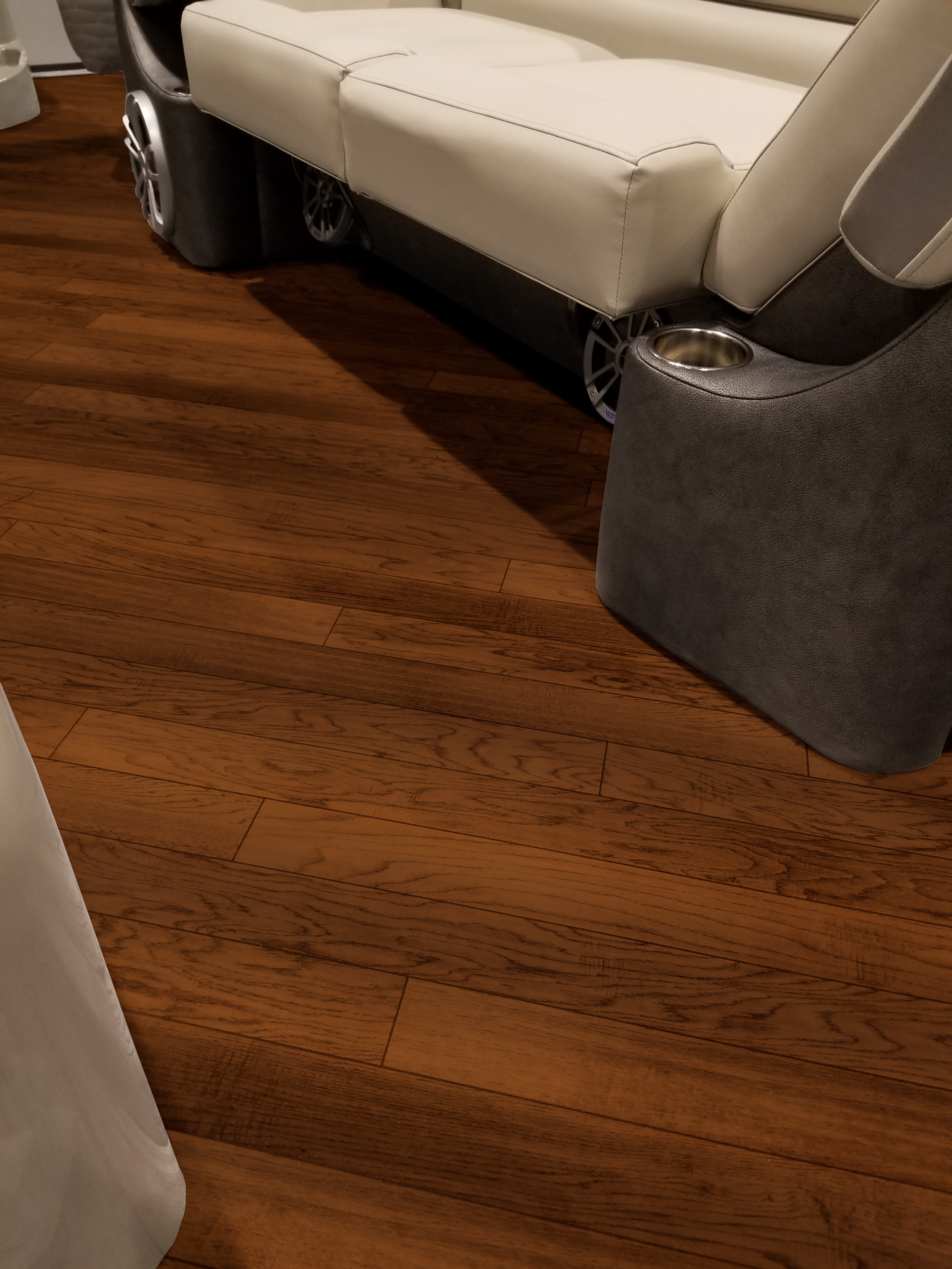 G-Floor Outdoor & Marine Vinyl Boat Flooring - 8.5' x 20' - Teak & Holly Slanted Lines