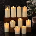 thumbnail image 3 of 3 Pcs Flameless Candles Halloween Decorations Battery Operated Candles Real Wax Pillar LED Candles for Shelf Desk Home Living Room Coffee Table Decor, 3 of 6