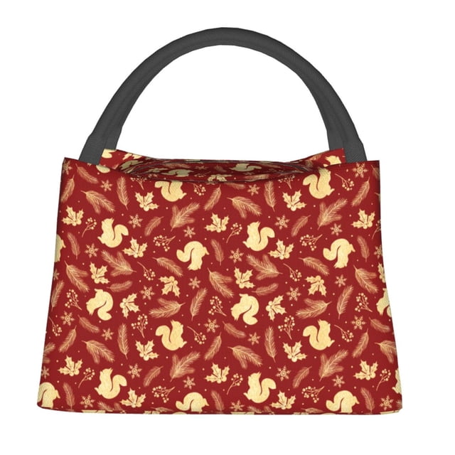 Disketp Golden Squirrels Holiday Bolsa Térmica Estampada, Bolsa Térmica Aislante para Almuerzo, Playa y Campamento