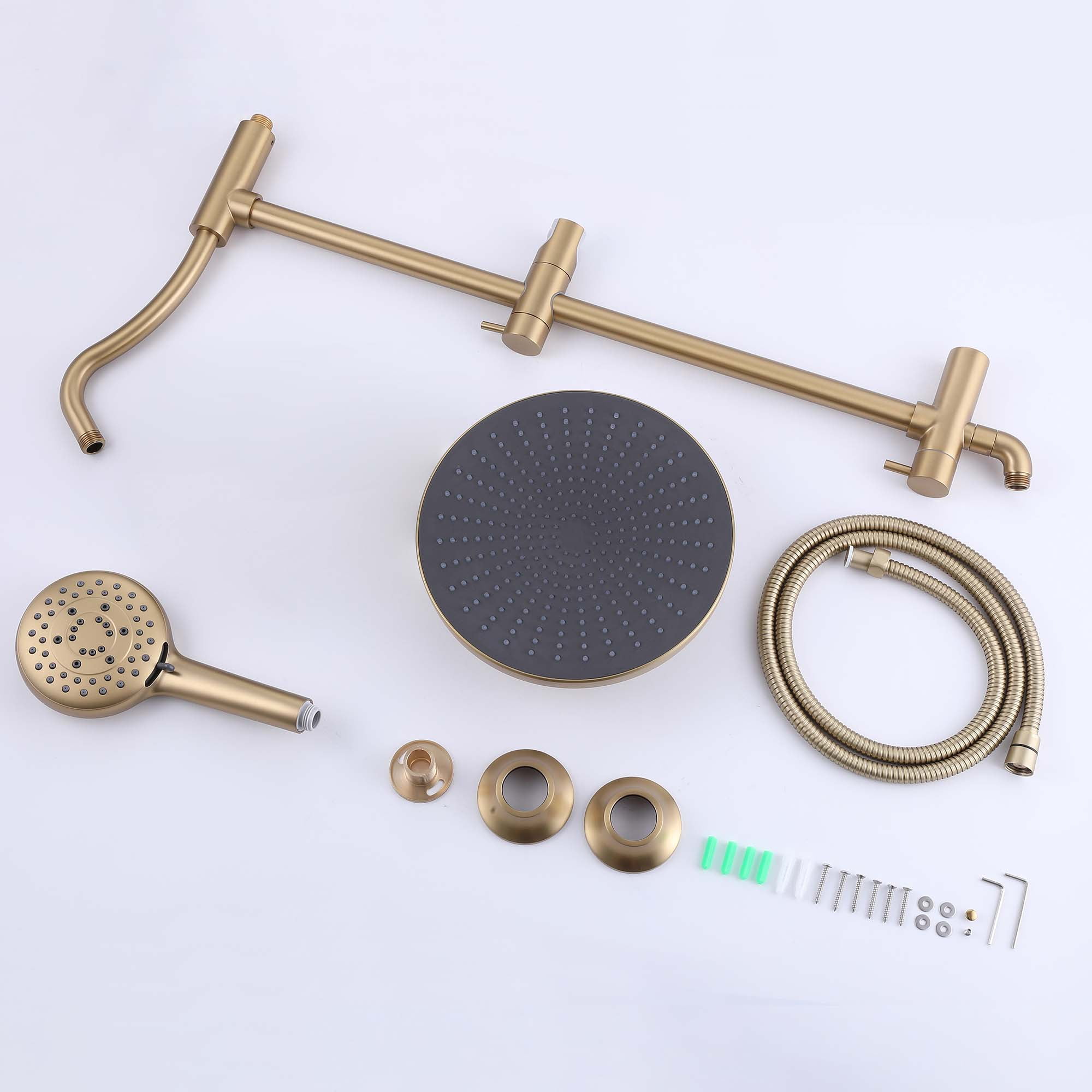 Multi Function Rainfall Shower Head with Hand Shower without Rough-in Valve