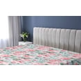 thumbnail image 5 of Ambesonne Floral Fitted Sheet, Pastel Pink Peony Flowers, King Size, Pale Blue Pastel Pink, 5 of 5