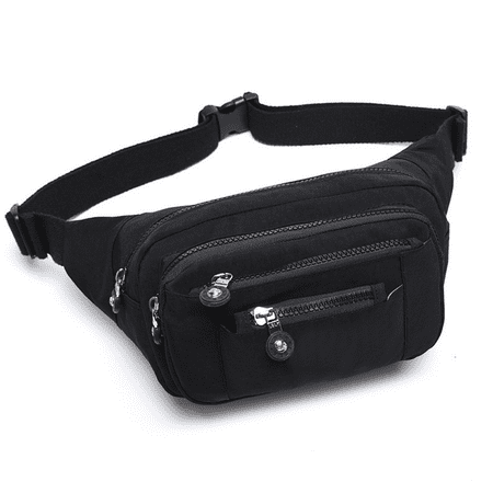 

FannyPackforMenWomen CrossbodyWaistBagPack BeltBagforTravelWalkingRunningHikingCycling EasyCarryAnyPhone Wallet black F5435