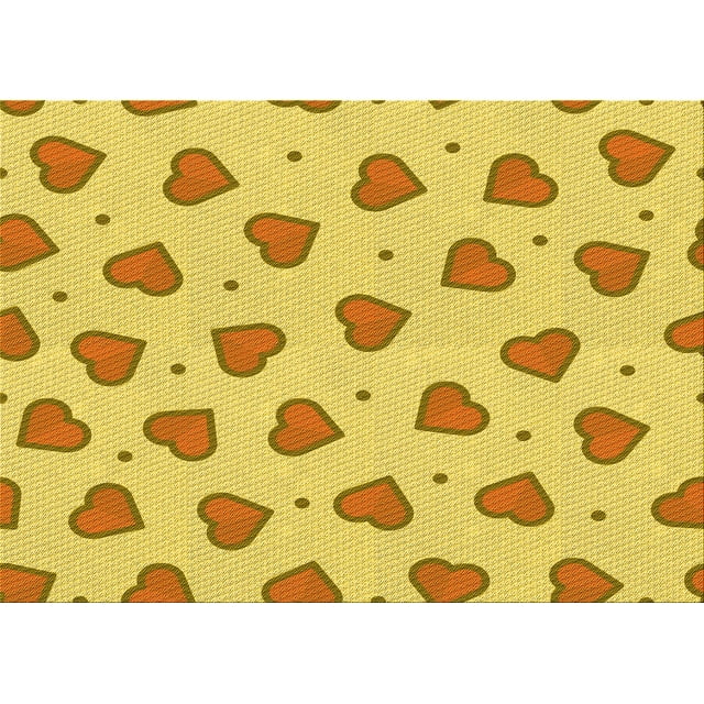 Ahgly Company Machine Washable Indoor Rectangle Transitional Banana Yellow Area Rugs, 2' x 5'