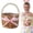 C, variant on Easter Basket,Wicker Rattan Flower Girl Basket,Pearl Handle Flower Basket,Flower Girl Basket for Wedding and Home Decorations