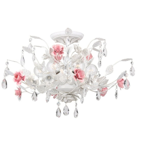 4850-WW Crystorama Lighting Lola - Six Light Semi-Flush Mount