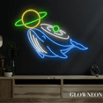 thumbnail image 4 of Glowneon Space Whale Neon Sign, Planet Whale Led Sign, Sea Animal Art, 4 of 4