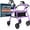 Purple W/ Floral Seat, variant on Ultra Lightweight Rollator Walker by with Seat and Backrest Purple W/ Floral Seat - 4-Wheel Aluminum Rollator for Adults, 6" Wheels, Folds for Storage, 300 lb Capacity, Height