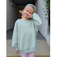 thumbnail image 5 of Arshiner Girls Oversized Crewneck Sweatshirt Kids Long Sleeve Pullover Tops Fall Casual Clothes Kids, 5 of 6