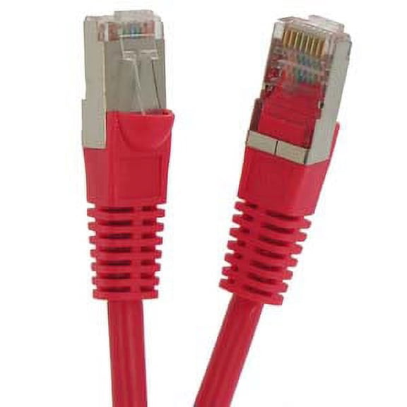 ACCL 25Ft Cat5E Shielded (FTP) Ethernet Network Booted Cable Red, 1 Pack