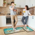 thumbnail image 5 of Starfish Seashell Summer Kitchen Rugs Beach Sea Water Kitchen Floor Runner Bathroom Mat Carpet Doormat Washable Rug 17x27 Inch + 17x47 Inch Perfect for Living Room Bedroom Entryway, 5 of 6