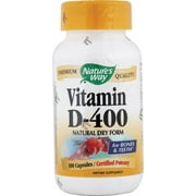 Nature's Way Vitamin D 400 IU Dry Capsules, 100 each