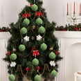 thumbnail image 6 of Nilvkv 6Pcs Velvet Christmas Balls Flocked Christmas Tree Ornaments Decorative Hanging Ornaments Christmas Tree Decoration 2.4 Inch, Christmas Tree, 6 of 6