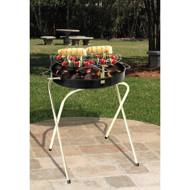 Panacea Fold-a-Matic 22” Heavy Duty Portable Charcoal Grill, Steel Construction, Foldable