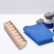 Drawer Organizer Box for Socks & Underwear | Foldable Closet Storage with PP Bottom | Cotton Fabric Cabinet Organizer for Ties & Belts | 1-Pack