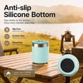 thumbnail image 4 of Ozark Trail 10oz Ceramic Lined Stainless Steel Lowball Tumbler with Magnetic Tritan Transparent Slider Lid, Turquoise, 4 of 15