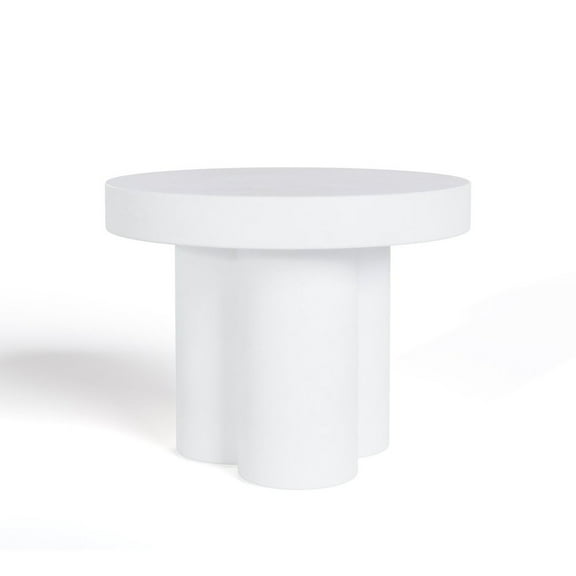 Modrest Bruni - Modern White Concrete End Table