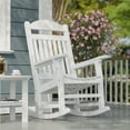 thumbnail image 3 of Wildridge Heritage Traditional Rocking Chair, White - Outdoor Weather Resistant HDPE Rocking Chair for Patio, Deck, Fire Pit, 3 of 4