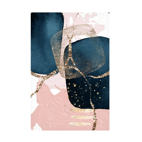 Trademark Fine Art Sally Ann Moss Fabulously Navy 3 Canvas Wall Art