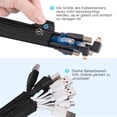 thumbnail image 2 of Funda para cables AGPTEK, cable de gestión de cables de 3,05 m, negro, 2 of 6