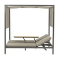 thumbnail image 7 of Whiteline Modern Living Alena Gazebo, Two Grey Polyester Sling Loungers, Wood Tray in Between, Adjustable Positions, Dark Grey Aluminum Frame, Matte Powder-Coated Finish, 7 of 7