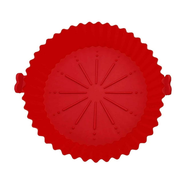 TIMIFIS Air Silicone Pots en pour Friteuse à, Panier en Silicone pour Friteuse à Air Chaud, Accessoires de Four pour Friteuses à Air Sûrs pour les Aliments, Remplacement du Papier Parchemin, Doublure Réutilisable en Silicone pour Friteuse à Air s'Adapte à la Friteuse à Air