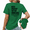 2-Green, variant on UNISHE Women's Prayer Back Graphic Short Sleeve T-Shirt Minimalist Cross Solid Navy Casual Top