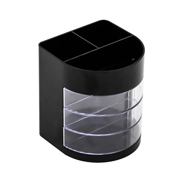 tooloflife Plastic Office Desk Pen Bin Organizer with 3 Mini Drawer Desk Storage Case Office Stationery Supplies Organizers
