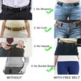 thumbnail image 2 of Men Women Buckle-free Elastic Waist Belt Waistband Adjustable Invisible Belt For Jean Pants Dress, 2 of 10