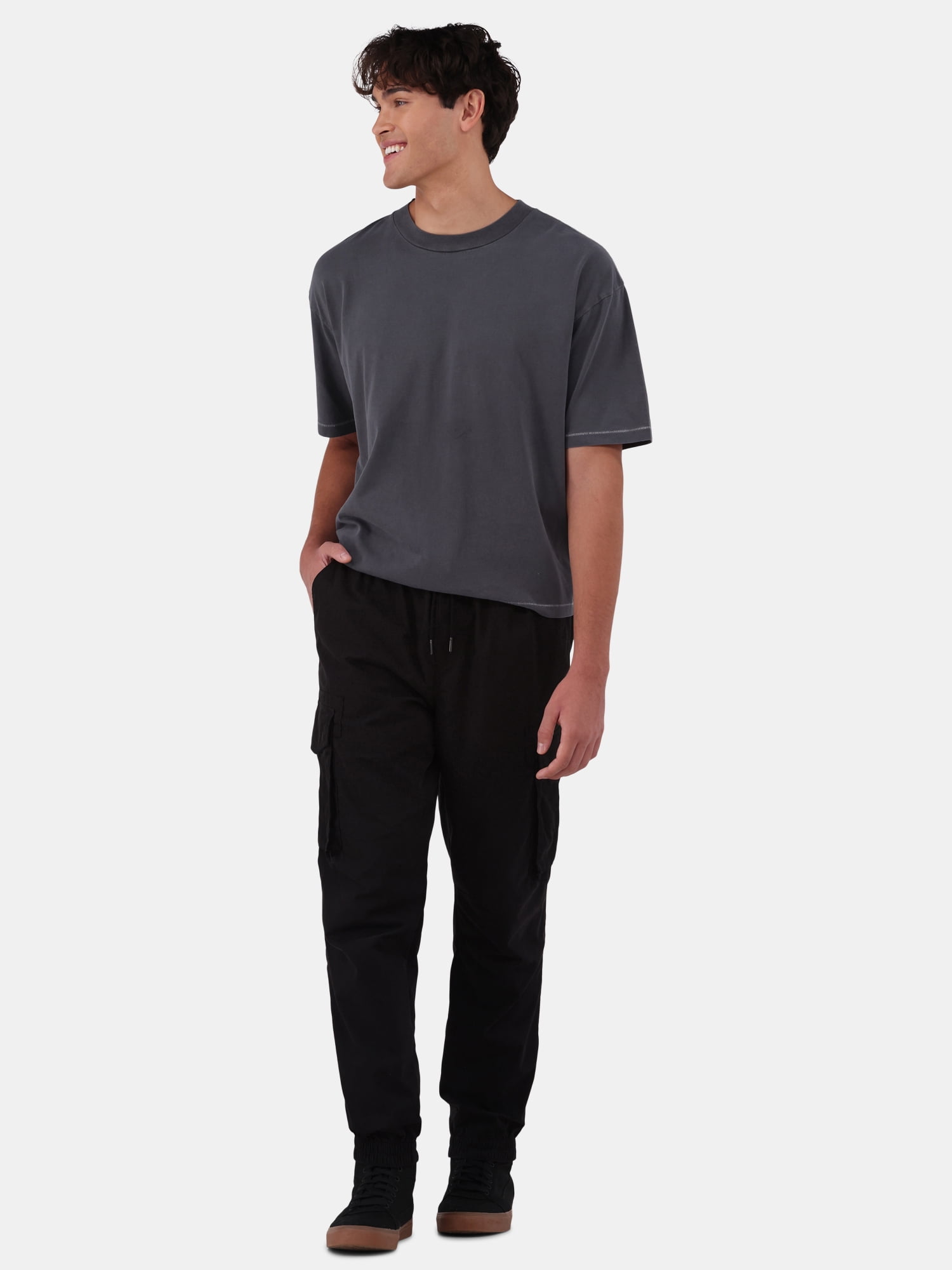 No Boundaries All Gender Cotton Oversize Tee with Short Sleeves, Men's and Big Men's