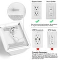thumbnail image 3 of Multi Plug Wall Outlet adapter - 6 AC sockets and 3 USB ports (1 USB C), 3-side Surge Protector Outlets, White, 3 of 7
