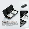 thumbnail image 5 of Metal Cigarette Case - Retro Fashion, Holds 10 Cigarettes 100 Cigarettes (W49 Jet Black), 5 of 7