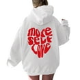 thumbnail image 6 of Clearance Sales Women's Fashion Hoodies & Sweatshirts Women's Long Sleeved More Self Love Letter Printed Hoodie Hoodie Hoodie, 6 of 6