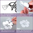 thumbnail image 3 of Calcomanías de vinilo impermeable OIIKI con flores de hibisco, 12 unidades, 3 of 7