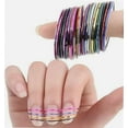 thumbnail image 4 of 30 Colors Multicolor Mixed Colors Rolls Striping Tape Line Nail Art Decoration Sticker DIY Nail Tip (Basic), 4 of 4