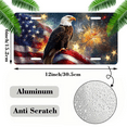 thumbnail image 2 of 1 Pcs 2D Flat License Plate Covers & Frames, American Eagle with Flag For Decorative Front, Waterproof For Decoration Aluminum License Plate Covers & Frames Cover For Men Women, 12" X 6", 2 of 7