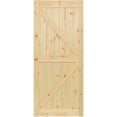 thumbnail image 5 of K-Rail Solid Knotty Pine Unfinished Barn Door Assembled Slab, 5 of 7