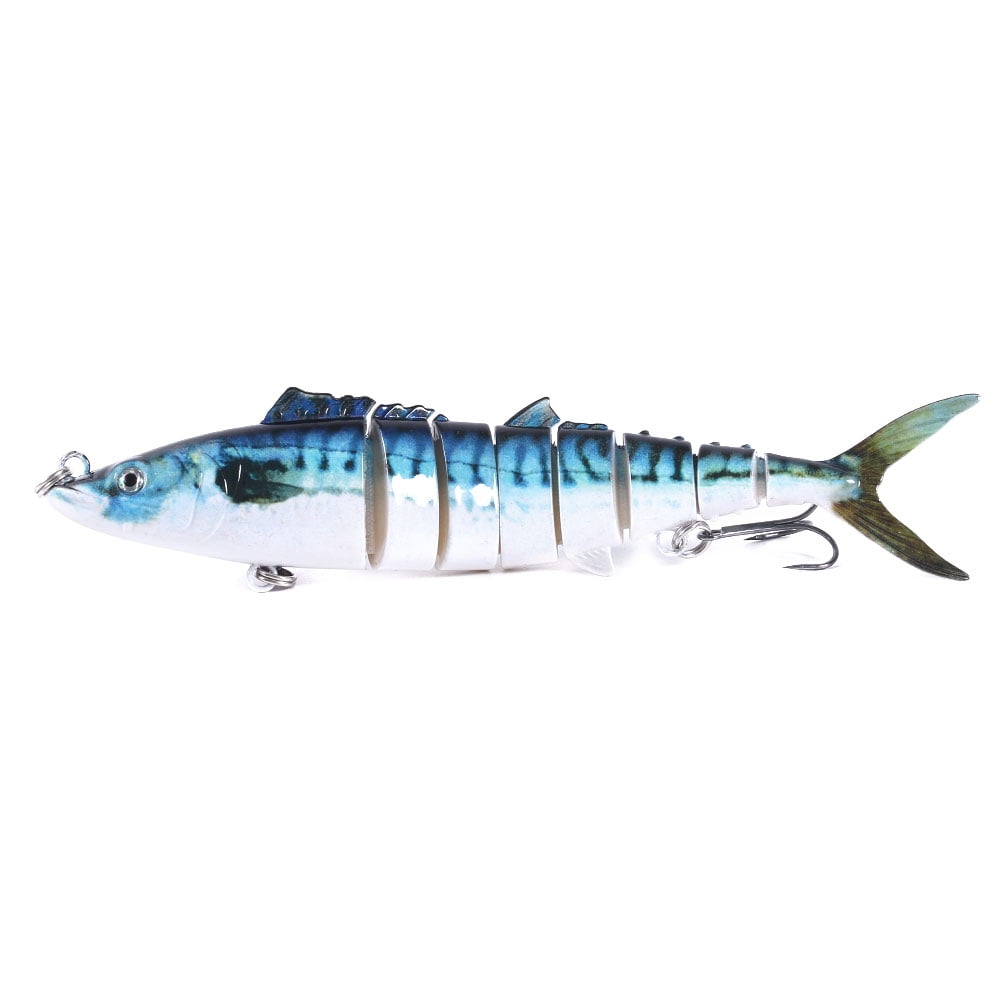 HENGJIA Fishing Lures, 5pcs Large Multi Jointed Fish Fishing Kits Slow Sinking Lifelike Swimbait Freshwater and Saltwater for Trout Bass Lures, 7"/1.34oz