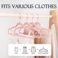 thumbnail image 3 of Velvet Hangers HOUSE DAY, 60 unidades, ropa de fieltro antideslizante, color rosa, 3 of 9