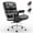 BLACK, variant on Top Grain Leather Office Desk Chair, Mid-Back Executive Ergonomic Swivel Chair with Aluminum Arms, Thick Plush Cushion & Lumbar Support, Quiet Rolling Wheels, Reclining Business Office Chair
