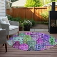 thumbnail image 6 of Addison Rugs Chantille Indoor/Outdoor Transitional Novelty Purple Washable Round Rug, 8' x 8', 6 of 6