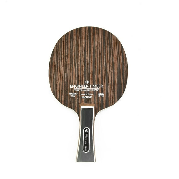 Plaque Inférieure de Raquette de Tennis de Table 5 Plis pour Ping-Pong Lame Palette Long Manche Ébène