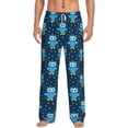 thumbnail image 2 of Lsque Blue Owl Print Men's Pajama Pants, Lounge Pant - Comfortable Home Wear,Elastic Waistband, Stylish Design-XX-Large, 2 of 9