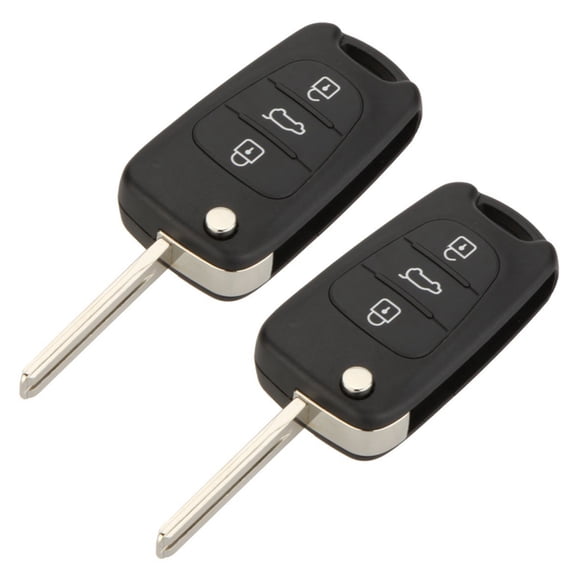 2X Replacement 3 Button Keyless Entry Remote Control Folding Flip Car Key Fob Shell Compatible with I20 I30,2 x Key Shell Case