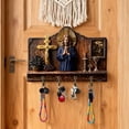 thumbnail image 3 of Wooden Multifunctional Home Key Holders,2D Flat Communion Art Keychain Rack with 4 Hooks,Christian Christmas Autumn Wall Mounted Key Rack,Religious Welcome Sign Decor for Entryway, 3 of 8