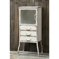 thumbnail image 3 of Creative Co-Op Storage Metal Cabinet with 3 Drawers, Distressed White, 3 of 10