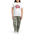 thumbnail image 4 of CafePress - Flying Pig With Sneakers Pajamas - Women's Short Sleeve Print T-Shirt and Pants Light Cotton Pajama Set, 4 of 7