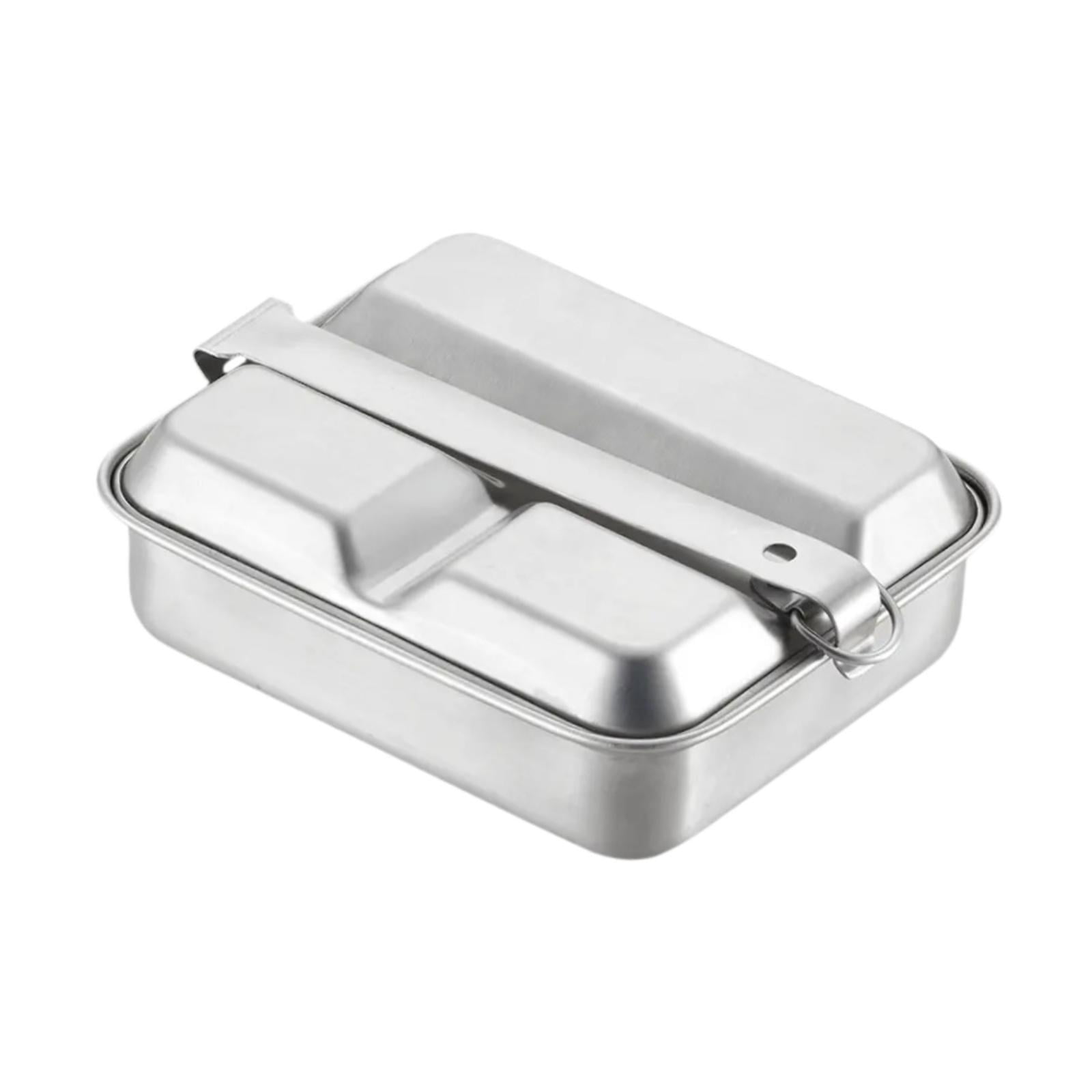 TISHITA Bento Box Stainless Steel Bento Box Double Layer Office Worker with Lock Lid Home Portable Box Camping Lunch Box