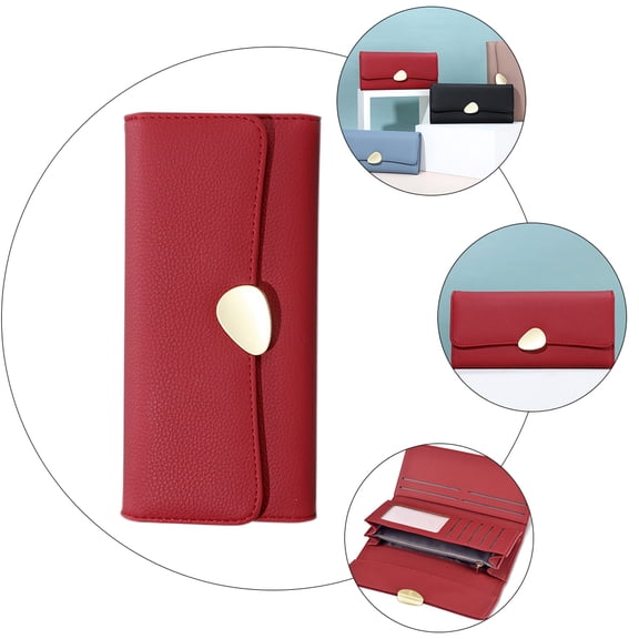 WHAMVOX Women Long Wallet Trifoldable Hand Purse Money Coin Bag Cards Storage Wallet